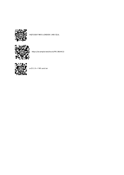 First page of Aztec codes