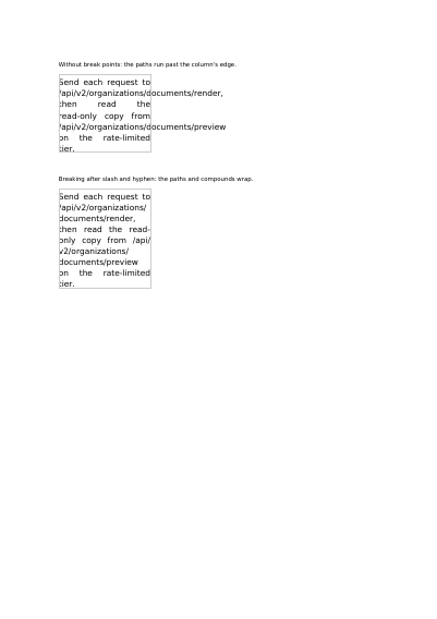 Break Points After a Slash or a Hyphen, first page