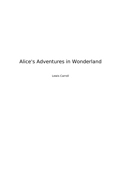 A whole novel in English, first page