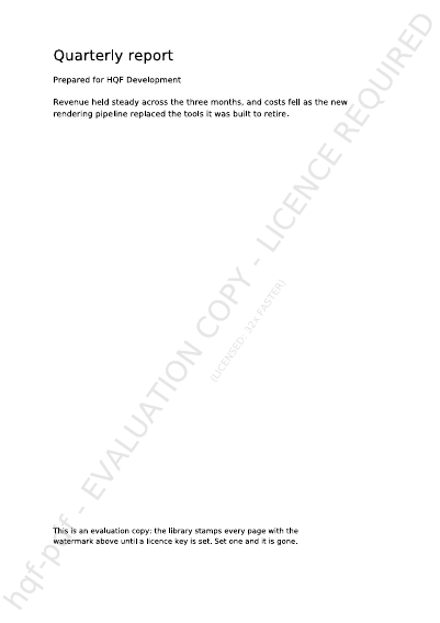 The watermark a trial copy carries, first page