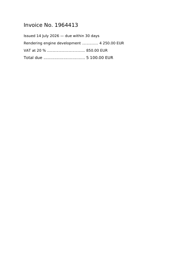 Factur-X: the electronic invoice, first page