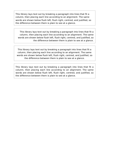 Breaking a paragraph up, and aligning it, first page