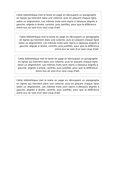 Découper un paragraphe et l'aligner, première page