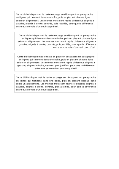 Première page de Découper un paragraphe et l'aligner