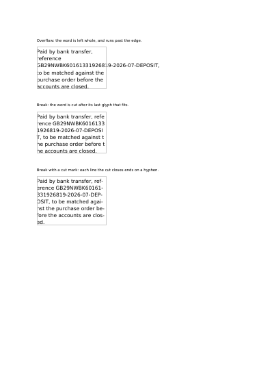 Breaking an Overlong Word, first page