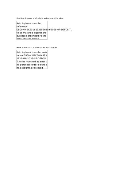 First page of Breaking an overlong word