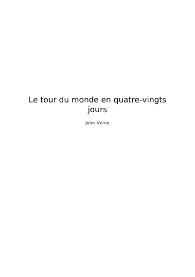 A whole novel in French, first page