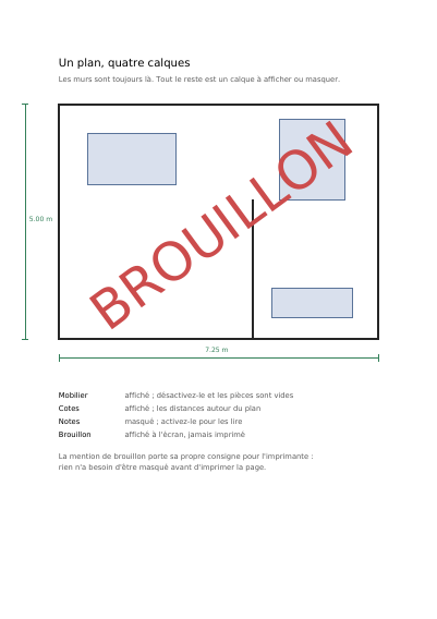 Première page de Contenu affiché et masqué par calque