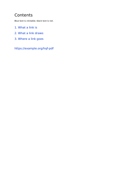 Internal and external links, first page