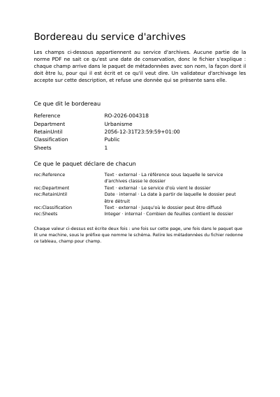 Un fichier qui explique ses entrées, première page