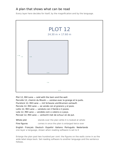 A Plan That Shows What Can Be Read, first page