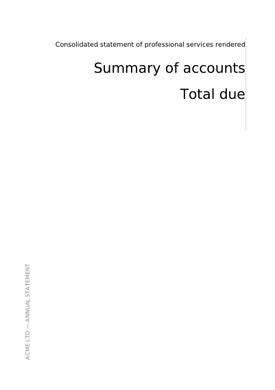 Shrunk headings and a turned label, first page