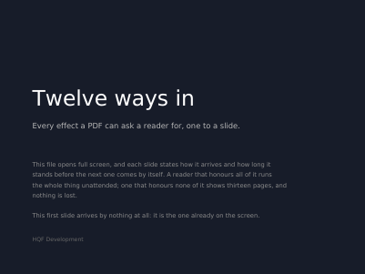 First page of A slideshow that runs itself