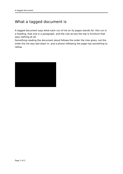 A document that can be read aloud, first page