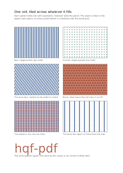 First page of One cell, tiled across whatever it fills